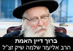 ברוך דיין האמת! הרב אליעזר שלמה שיק זצ"ל