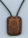 Leather Amulet - Hamsa