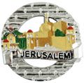 Round Jerusalem Magnet