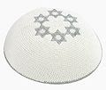 כיפה לבנה - מגני דוד כסף