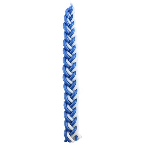 Braid-Shaped Havdalah Candle, Blue-White