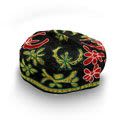 כיפה בוכרית צבעונית - שחור זהב