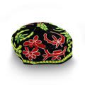 כיפה בוכרית צבעונית - שחור צהוב