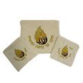 Pochette pour Talith - « Ma flamme » - avec broderie dorée