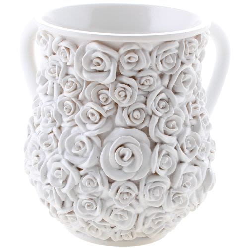 נטלה – כלי לנטילת ידיים שושנים לבן