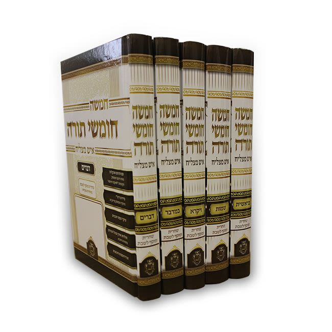 Set of Five Books of Torah (Hebrew) - Lema'an Shemo B'ahavah
