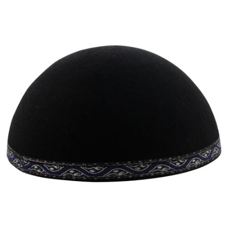 Yemenite Kippah with colorful band