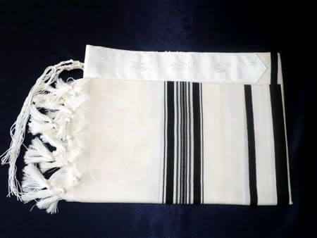 Gebetsschaal XL schwarze Streifen