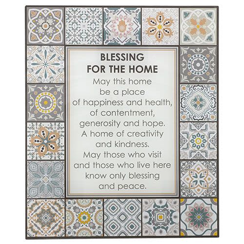 Hanging Glass Picture with "Blessing for Your Business"
