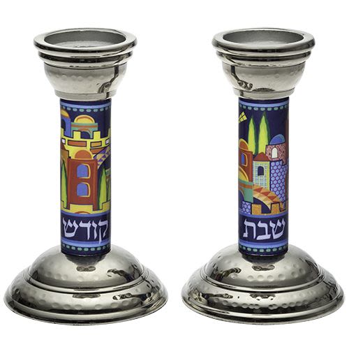 פמוטים אלומיניום עם הדפסה "ירושלים"