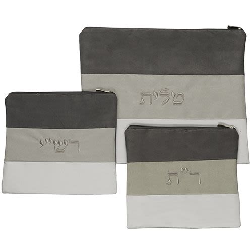 סט טלית 40*43 ס"מ עם תיקי רש"י ר"ת אולטרה סוויד