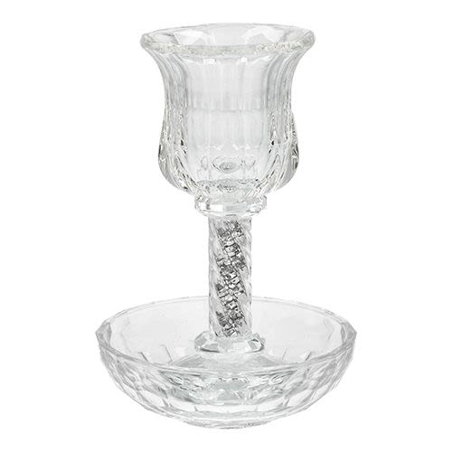 Crystal Kiddush Cup with Crushed