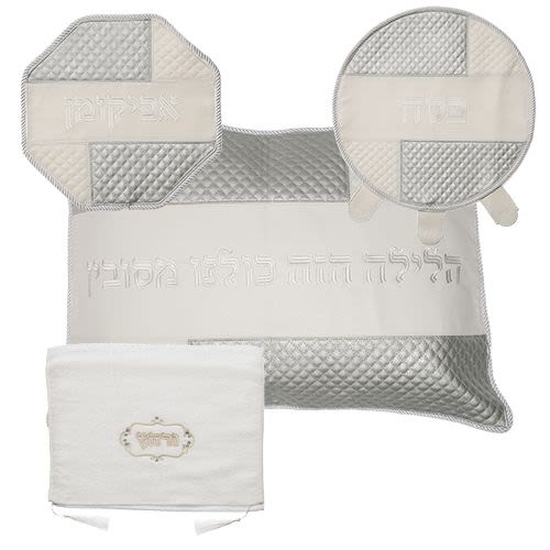 Passover Matzah Cover in Four Parts in Imitation Leather
