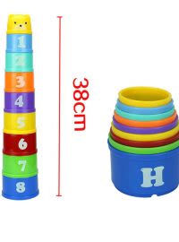 מגדל כוסות - צבעוני