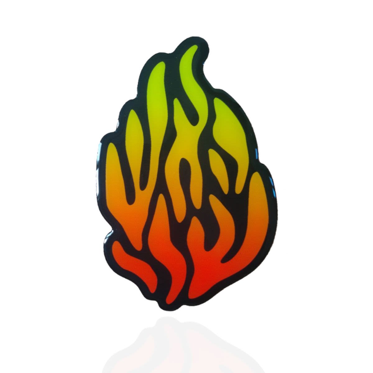 מדבקה בולטת "האש שלי" 3D על רקע שחור