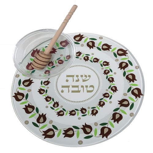 Rosh Hashanah Dish and Platter Set for Apples and Honey