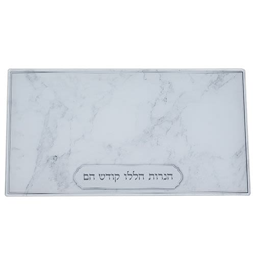 Tray for Chanukah Menorah - Unbreakable Decorative Glass