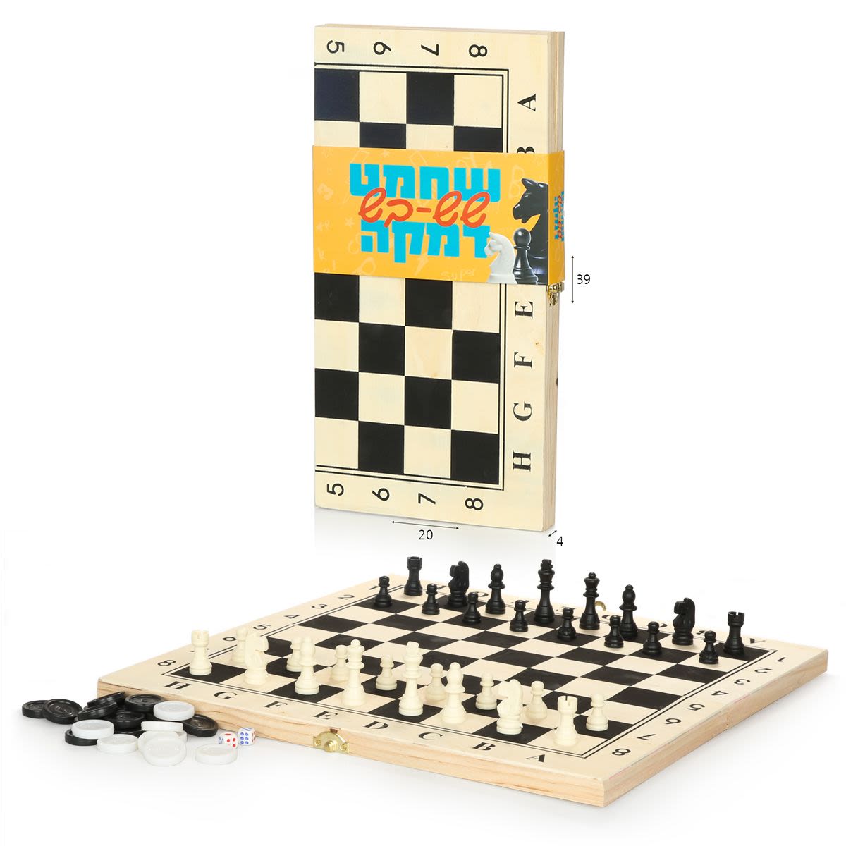 Chess-Backgammon-Checkers Game Board from Wood