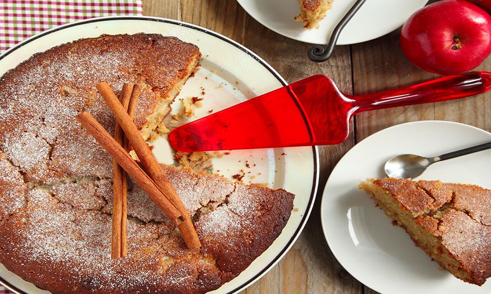 Blackberry and Apple Cake With Swirled Coconut Yogurt